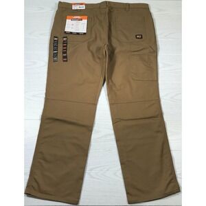 New Timberland Carpenter Pants Men 44x32 Brown Canvas Straight Cotton Flex Work